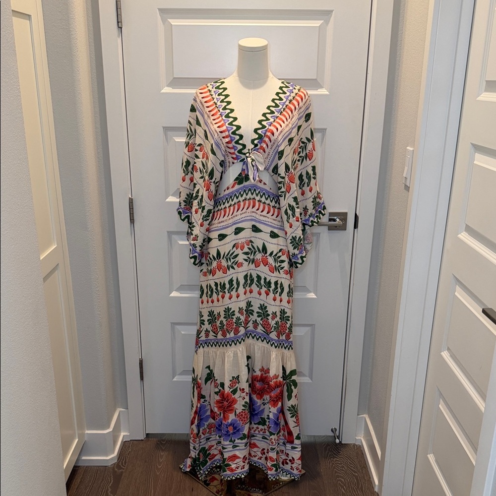 FARM Rio Floral Maxi Dress Size L - Picture 5 of 11